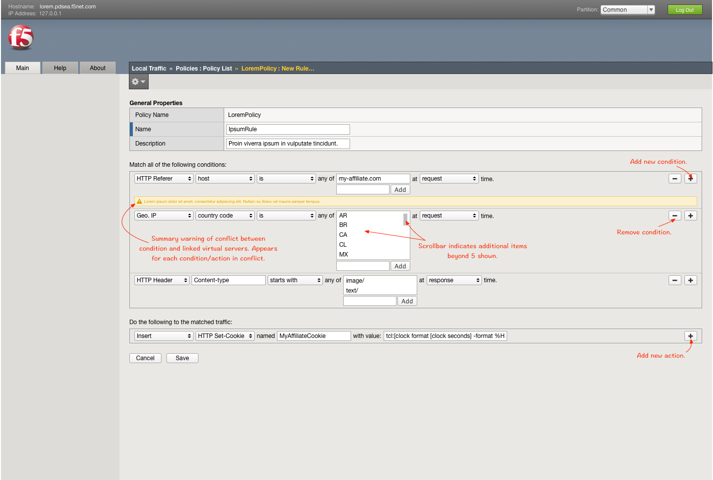 Screenshot of the new simplied Traffic Policies workflow (2 of 2)